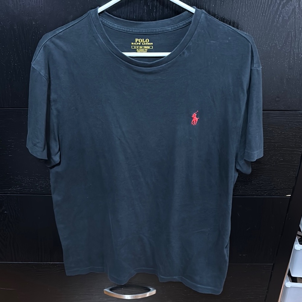 Polo by Ralph Lauren Black and Red Short Sleeve Tee